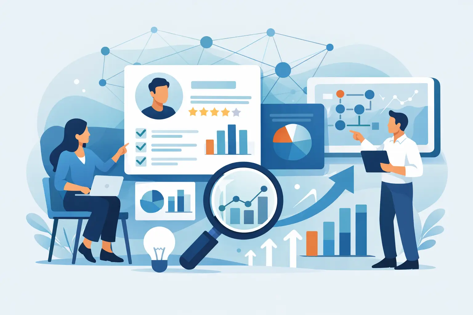 Digital employee evaluation process